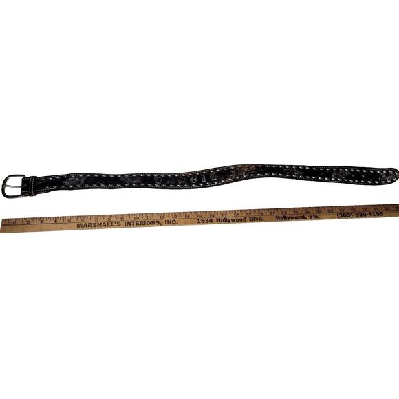 Vtg Tex Tan Belt Womens Sz 20 Barbie Buckle Genuine Cowhide 022101 Made In USA - Picture 1 of 16